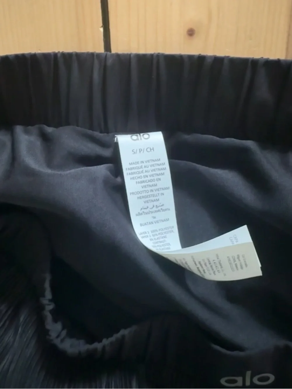 ALO Yoga Black Micro Plisse Skirt